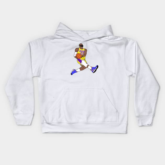 lebron james Kids Hoodie by atiatiaman